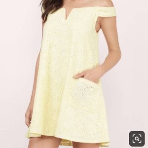 Yellow Meadows Off The Shoulder Sundress